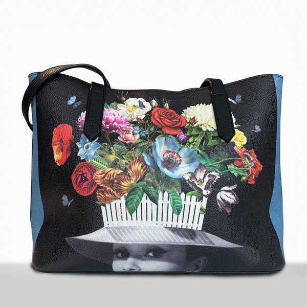 "Audrey's Garden" Leather Tote