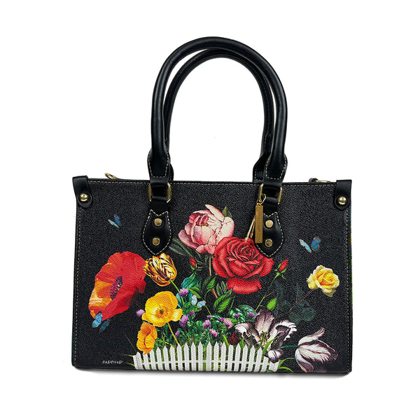 "Audrey's Garden" Leather Handbag