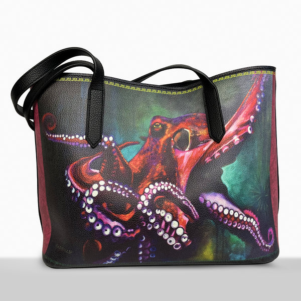 "HotP!nk Octopus"  Leather Tote