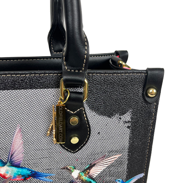 "Whats The Word Hummingbird? 2" Leather Handbag