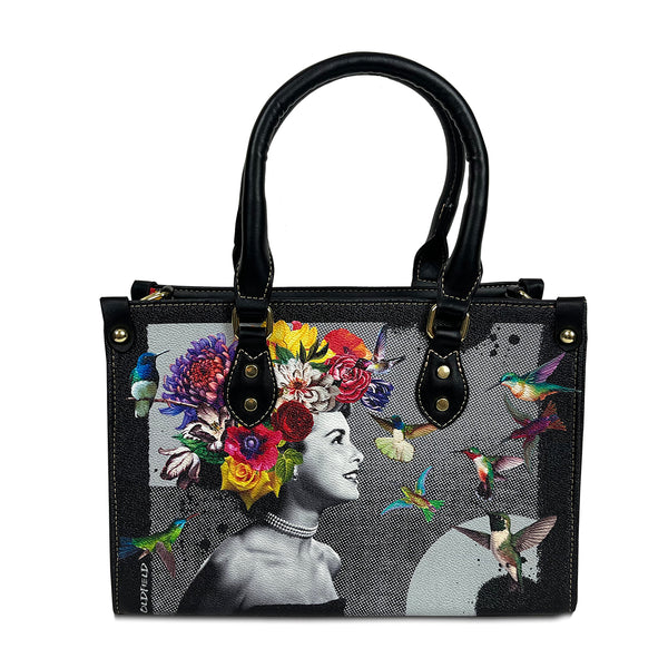 "Whats The Word Hummingbird? 2" Leather Handbag