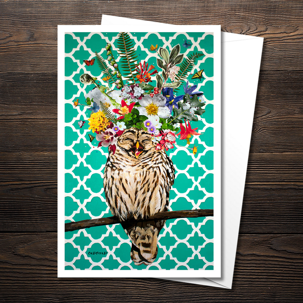 LAUGHING OWL - 5.5"x8.5" Art Card