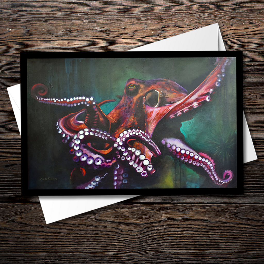 HOT P!NK OCTOPUS - 5.5"x8.5" Art Card