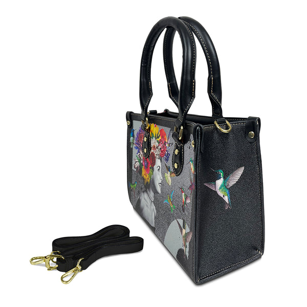 "Whats The Word Hummingbird? 2" Leather Handbag