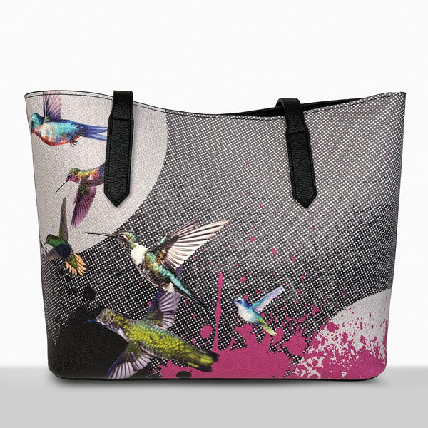 "Whats the Word Hummingbird?" Leather Tote